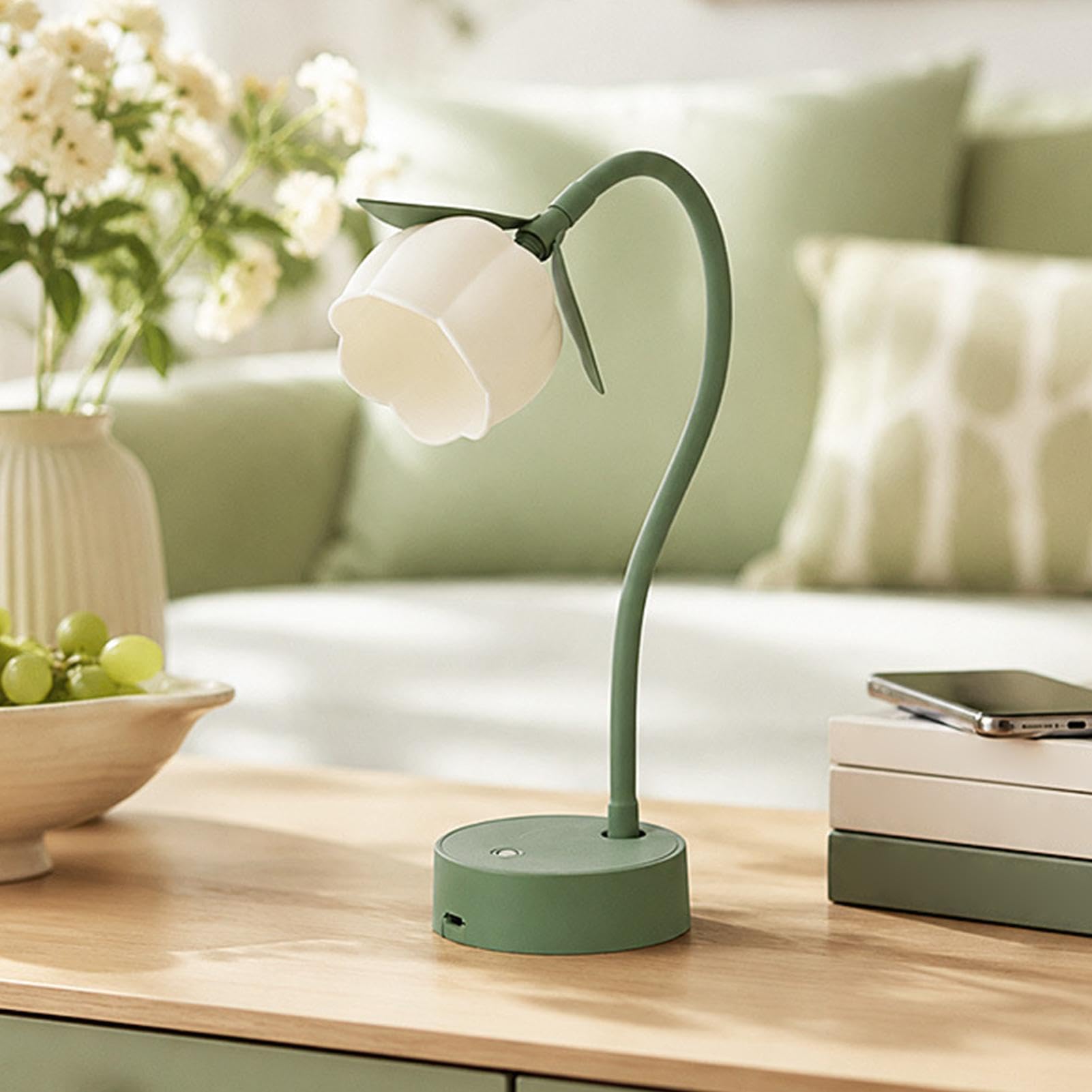 Aplique de Pared de Flor Magnética Sin Cables con Regulación Táctil y