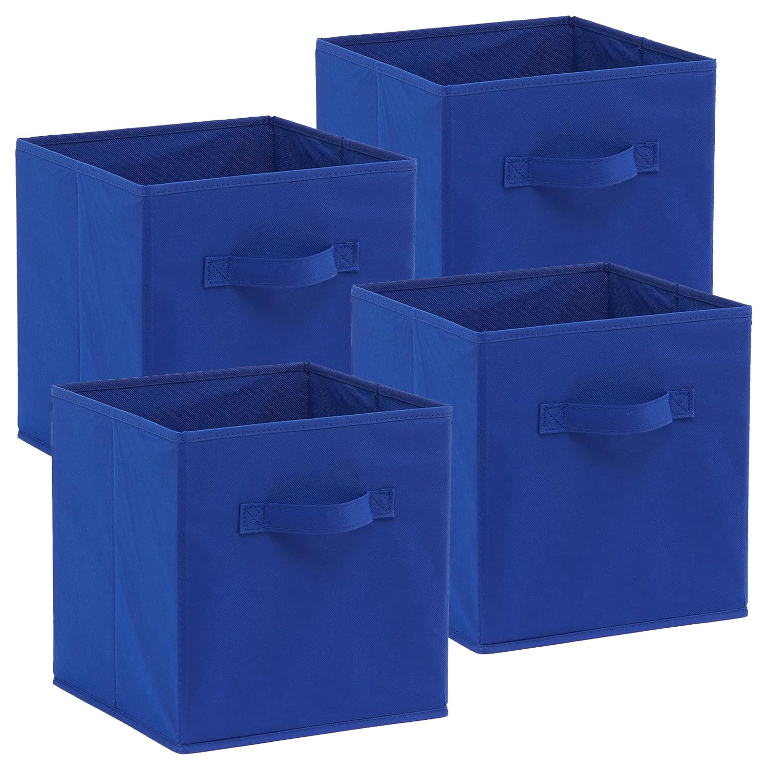 LAXIS® Pooh Storage Cubes, Collapsible Storage Bins for Shelves, Closet Cube Organizer Bins, Storage Box for Clothes, Wardrobe Organizer, Storage Baskets for Shelves, Home Storage Organizer (Blue)