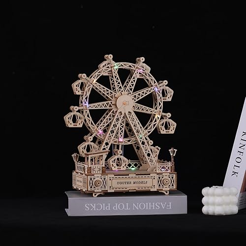 Miniatura 3 de Rompecabezas 3D de madera, modelo ensamblado para adultos, rompecabezas educativo de rompecabezas de rompecabezas de madera para manualidades,