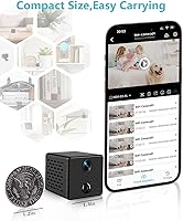 Vista 2 de WiFi Mini Camera Hidden Spy Camera Free Cloud Storage & 32G SD Card, 2024 4K HD Smallest Cam, 150 Days Standby Time, Surveillance Wireless