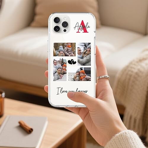 Miniatura 7 de Custom Personalized Phone Case for iPhone 17 16e 16 15 14 13 12 11 Pro Max Plus XR X SE 8 7 6, Soft TPU Anti-Drop Protective Case, for Couples,