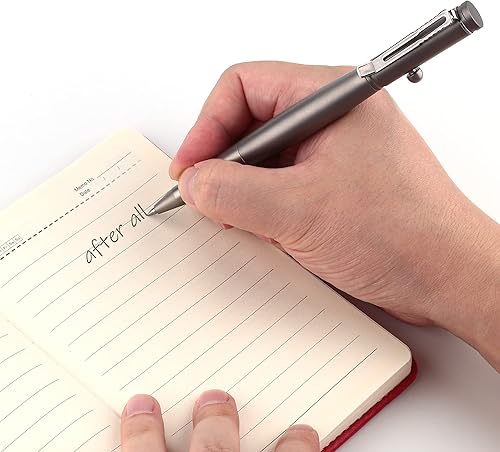 Miniatura 4 de SMOOTHERPRO Bolígrafo de acción de titanio con perno equilibrado, compatible con Parker Recambio de acero inoxidable duradero para EDC Pocket
