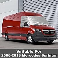 Vista 8 de Cubierta plateada de ajuste personalizado para parabrisas compatible con Crafter Mercedes Benz Sprinter Cargo Van 2019-2023 para bloqueo