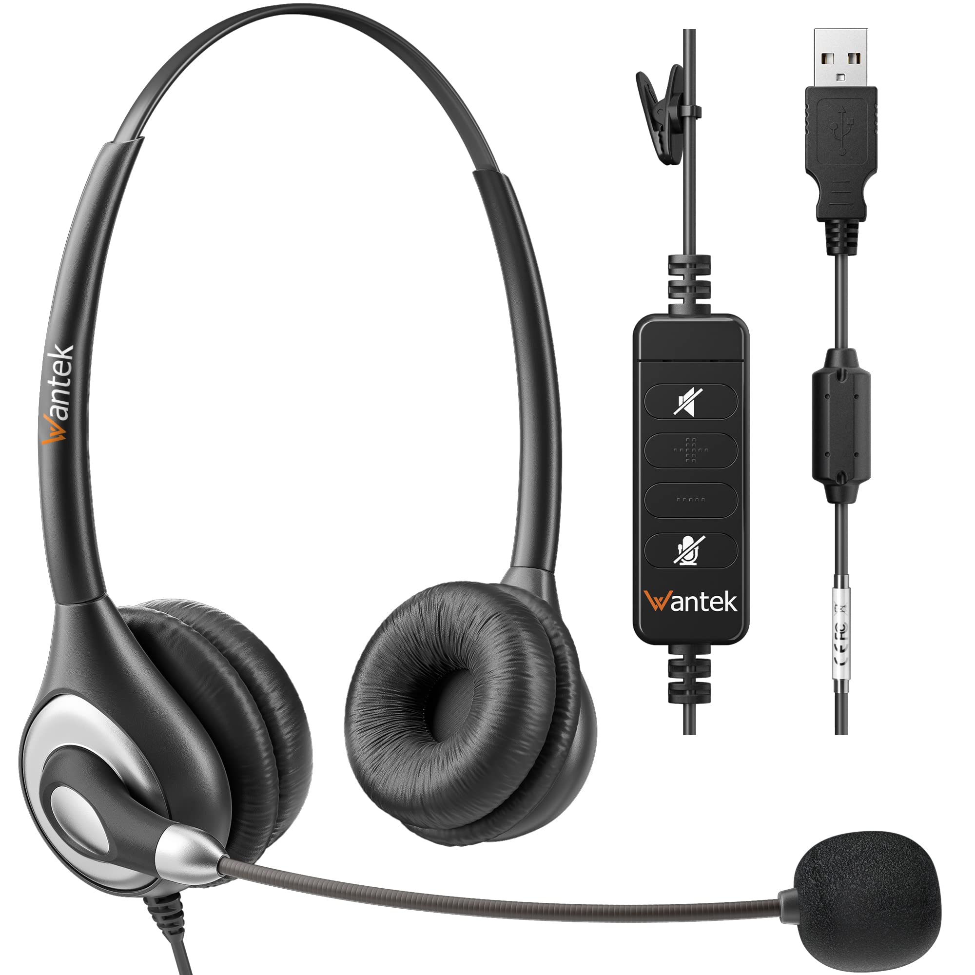 Cuffie USB Con Microfono Voistek - Cancellazione Rumore, Per PC, Ufficio, Call Center, Con Adattatore Type-C - Foto 11