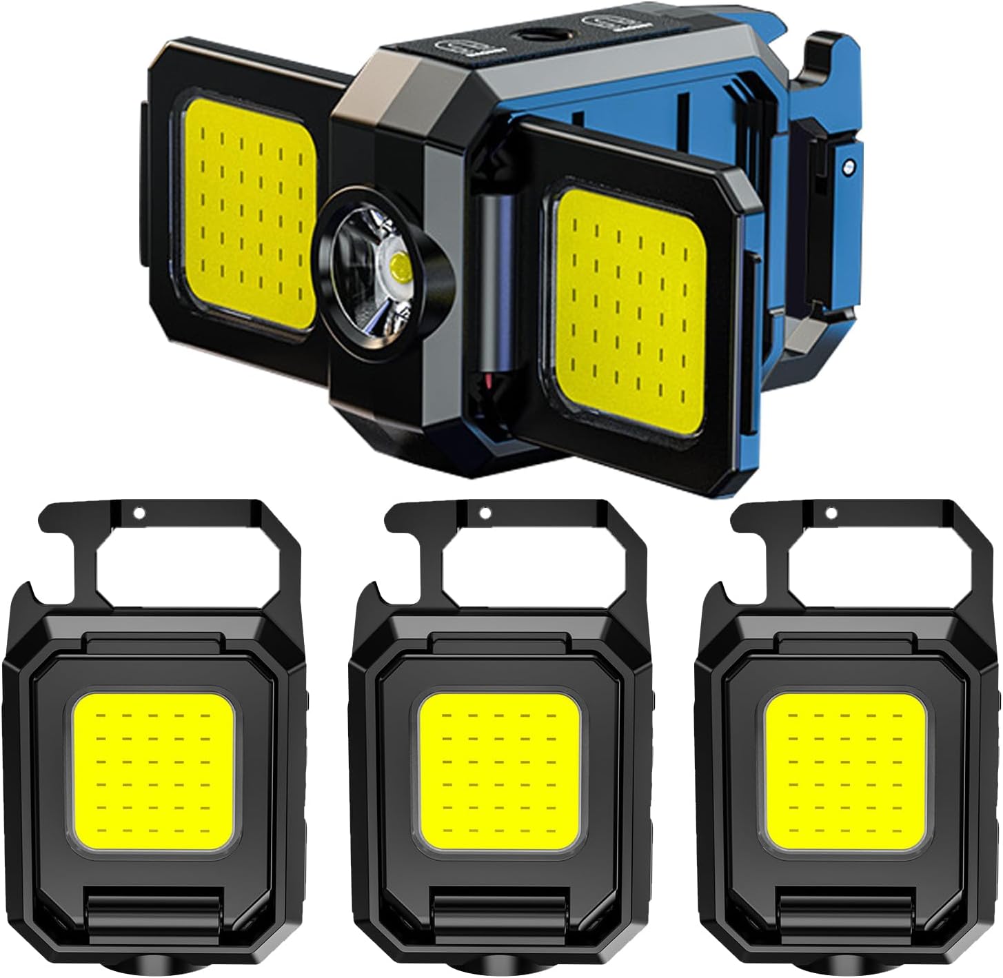 MODOAO Multifunctional Strong Light Long-Range Keychain Flashlight, Mini Convenient COB Flashlight, Rechargeable and Waterproof, Suitable for Outdoor Camping, Home Lighting, Emergency Maintenance (3)