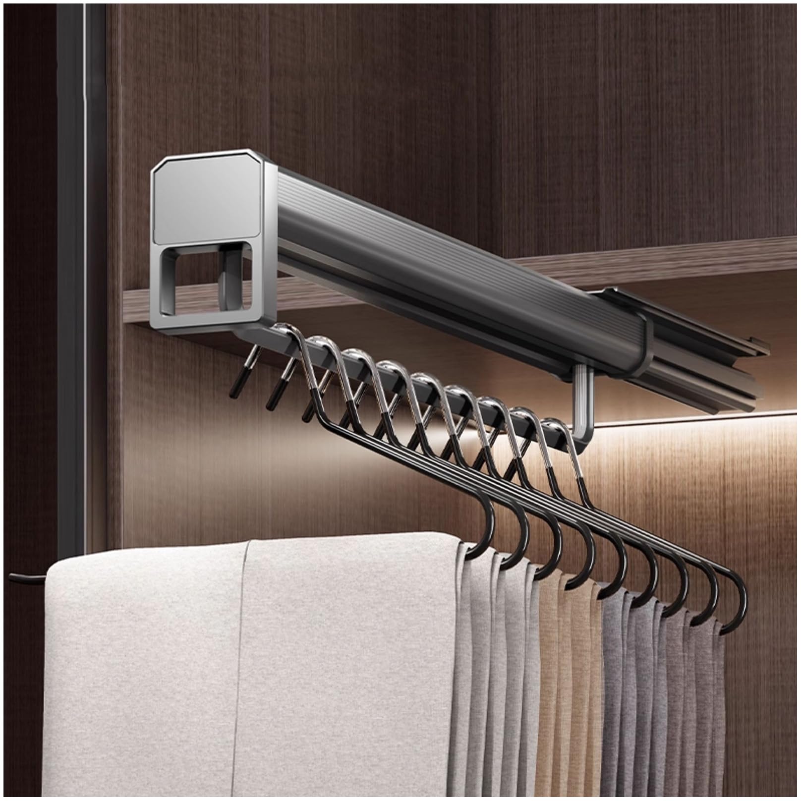 Tringle penderie coulissante de 52cm pour stopper le désordre des vêtements suspendus