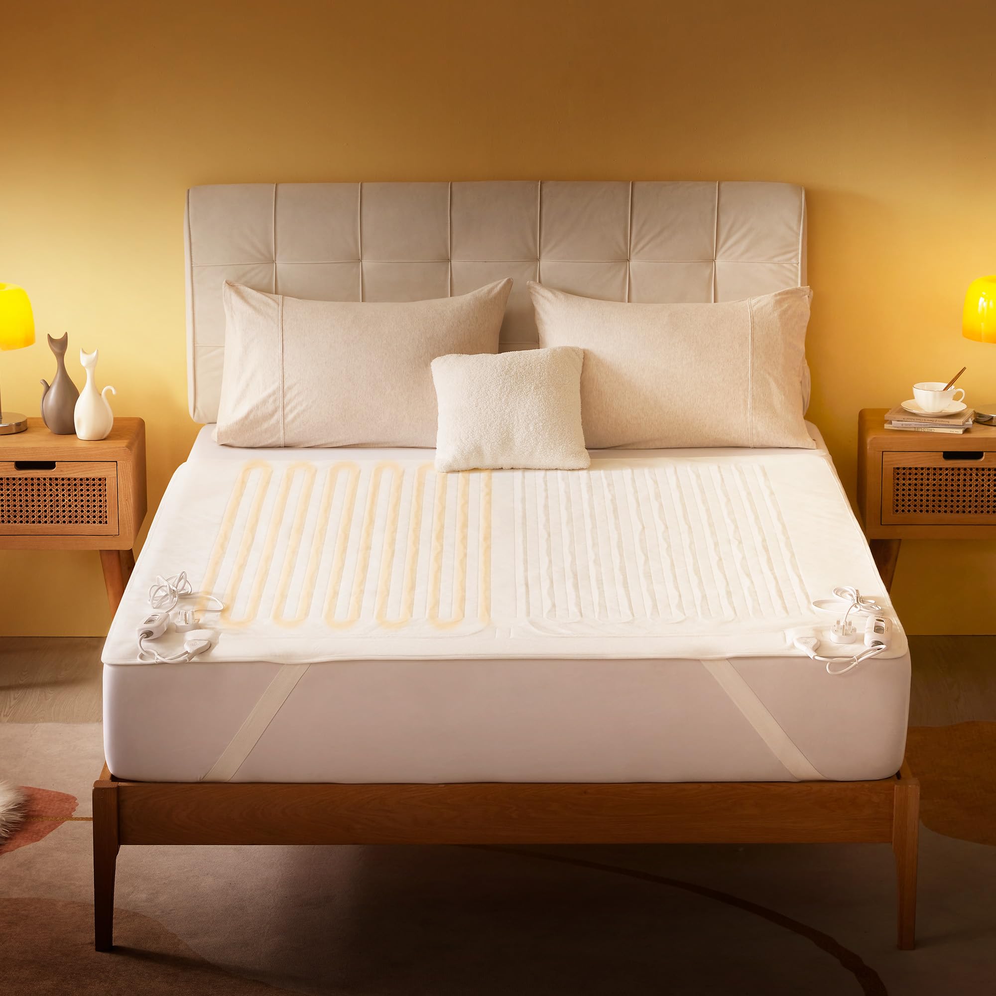 Sonive Super King Electric Blanket, Heated Blanket 150cm x 160cm Dual Control with 3 Different Heat Settings, Fitted Heated Mattress Cover with Overheat Protection, Uniform Heating, Machine Washable โ image 1