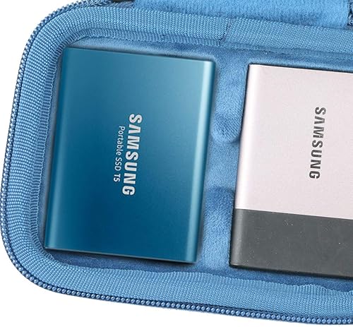 Miniatura 10 de co2CREA Funda de viaje rígida de repuesto para Samsung T7 Touch SSD portátil de 500 GB 1 TB 2 TB unidades de estado sólido externas (funda negra +