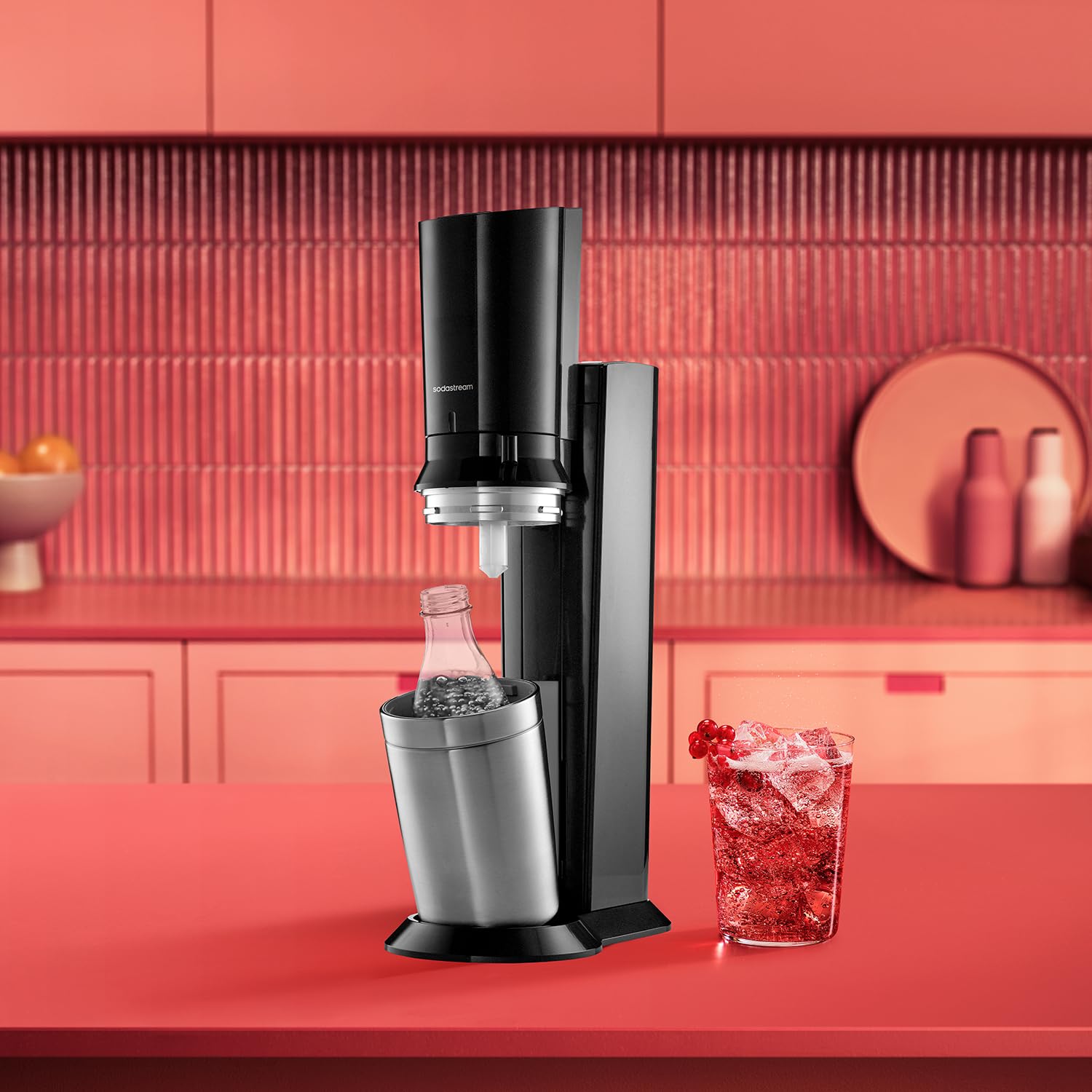 Sodastream - Crystal Sparkling Water Machine, 60L CO₂, 2x0.7L Glass Jug