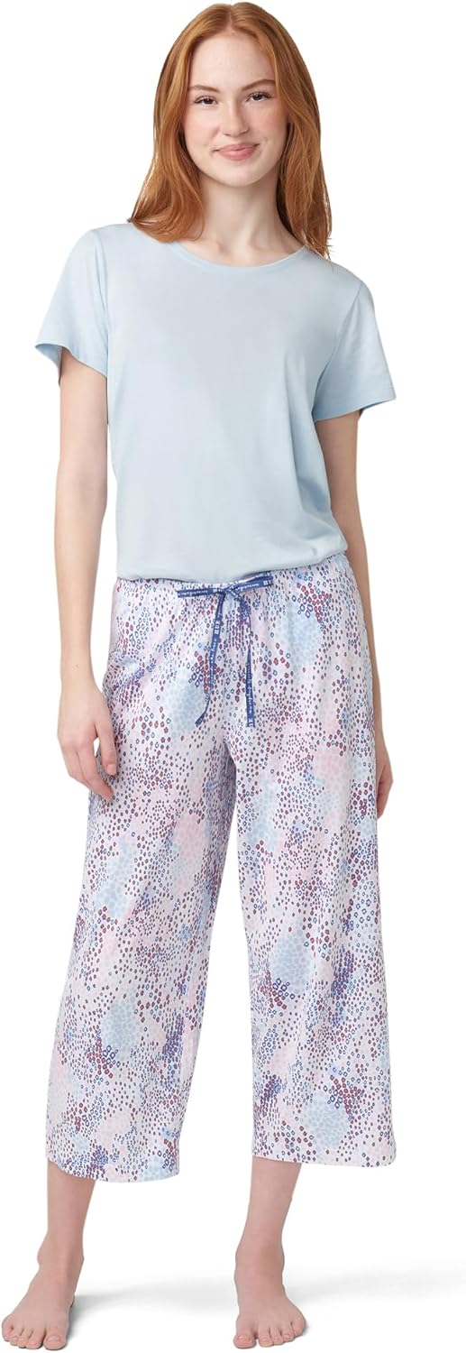 HUE Womens Spring Pajama Separates Soft Whimsical Print Pjs with Flowers, Animals, Garden Themed Pjs, Cocktails - Image 4