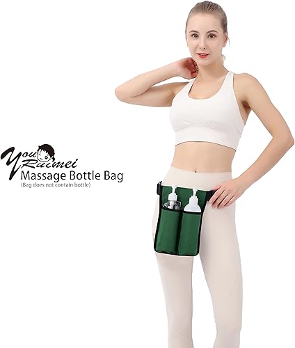 Miniatura 6 de YOURUIMEI Funda para botella de masaje, paquete de 2 botellas de aceite de masaje ajustables (2 botellas, verde)