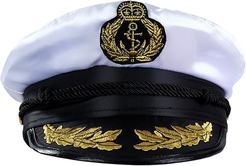 Miniatura 9 de Sombrero de capitán de yate sombrero de marinero y gafas de sol de aviador disfraz de marinero Tigerdoe