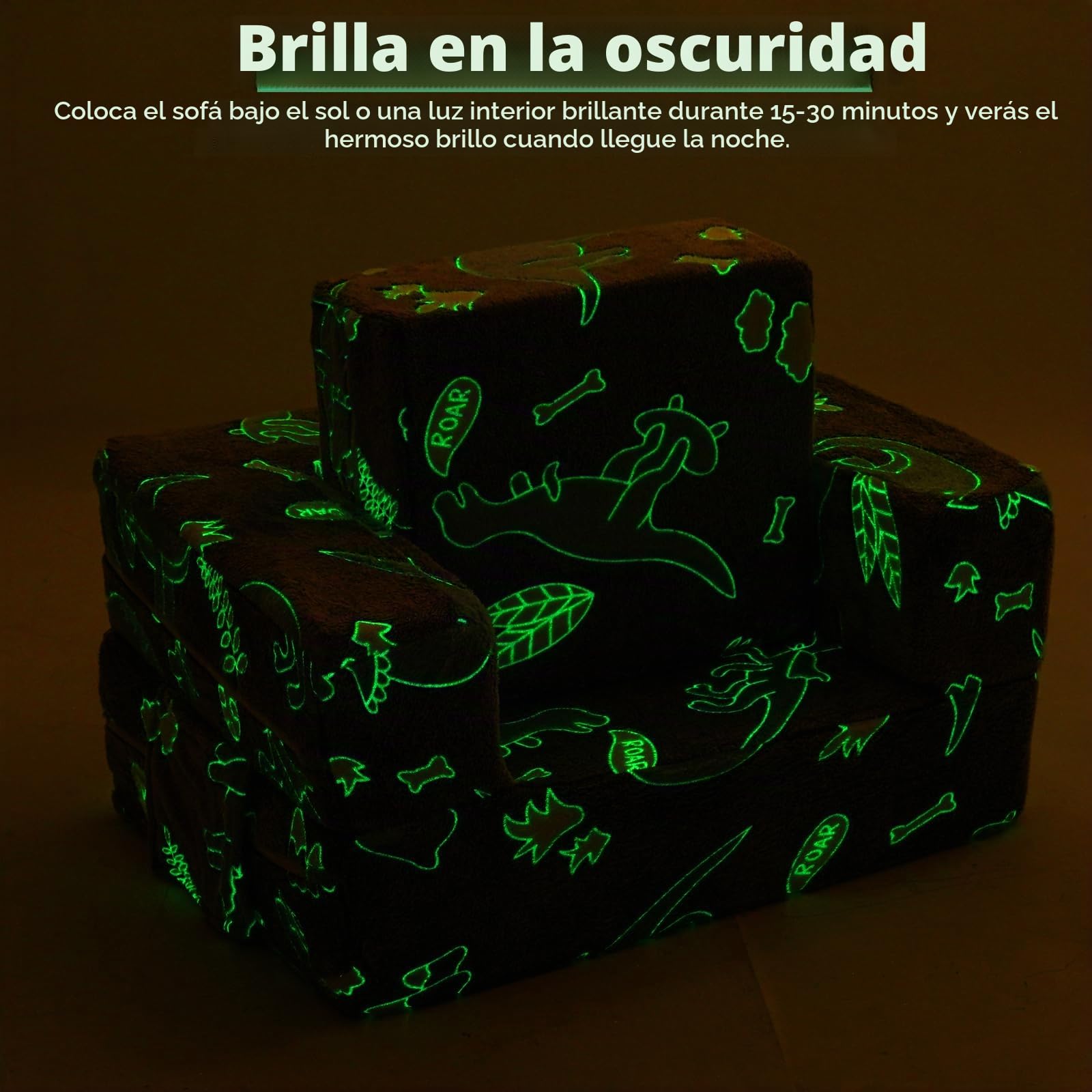 Sofá Infantil Plegable, sofá Cama, extraíble y Lavable, Mini sofá de Juegos para habitación Infantil, sillón Infantil, Gris, 69 x 49 x 33 cm