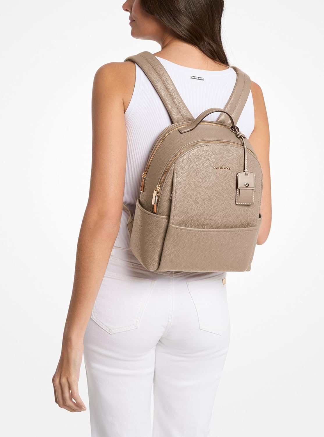 Michael Kors Sable Medium Backpack, Gold-Tone Hardware/Birch - Image 3