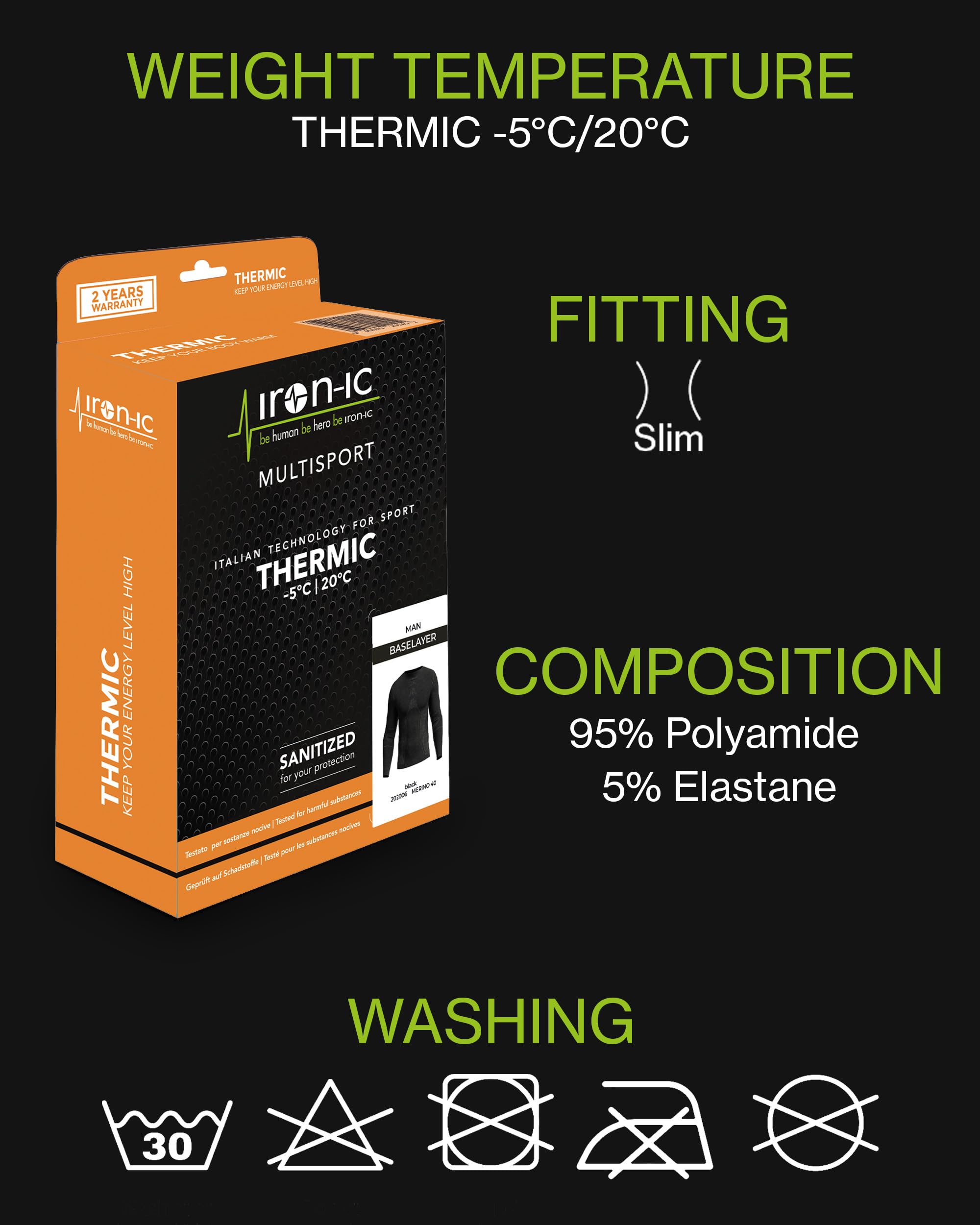 Iron-ic, Conjunto Técnico Baselayer Niño - Kit Camiseta y Leggings para Deportes de Invierno, Transpirable, Termoregulador, Ropa Interior