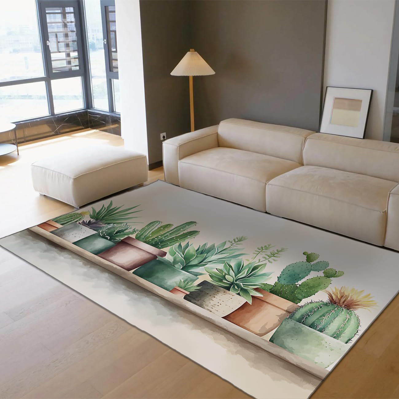 Paillassons antidérapants tapis cactus lavable moquette résistante taches 180x270