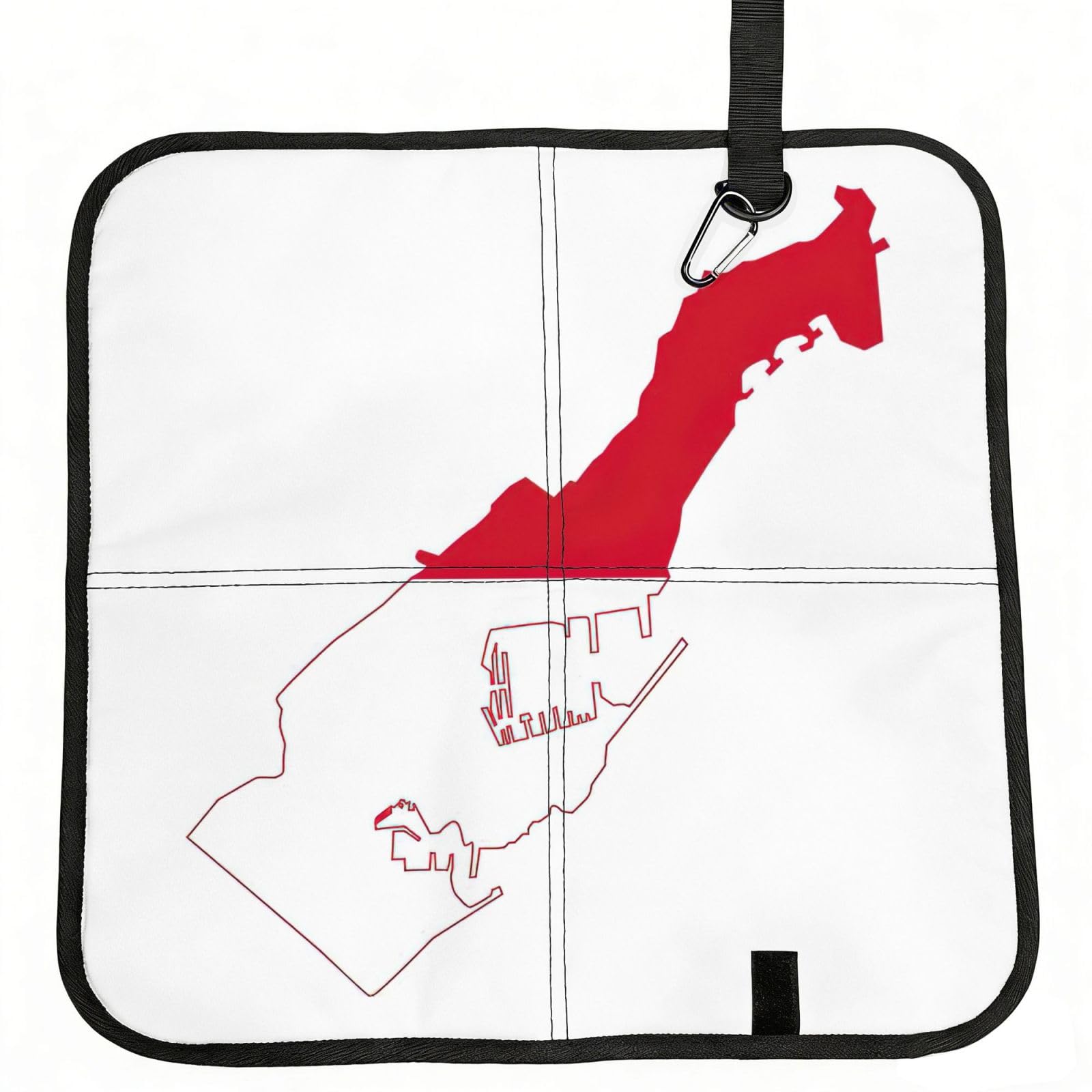 UVBDF Monaco Flag Map Print Outdoor Sitting Cushion Folding Seat Pad Compact Portable Picnic Bench Cushion Mat