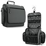VENTURE 4TH Hanging Travel Toiletry Bag for Women & Men - Travel Organizer with Expandable Compartments & Removable Clear Pouch for Toiletries (Shadow Gray)