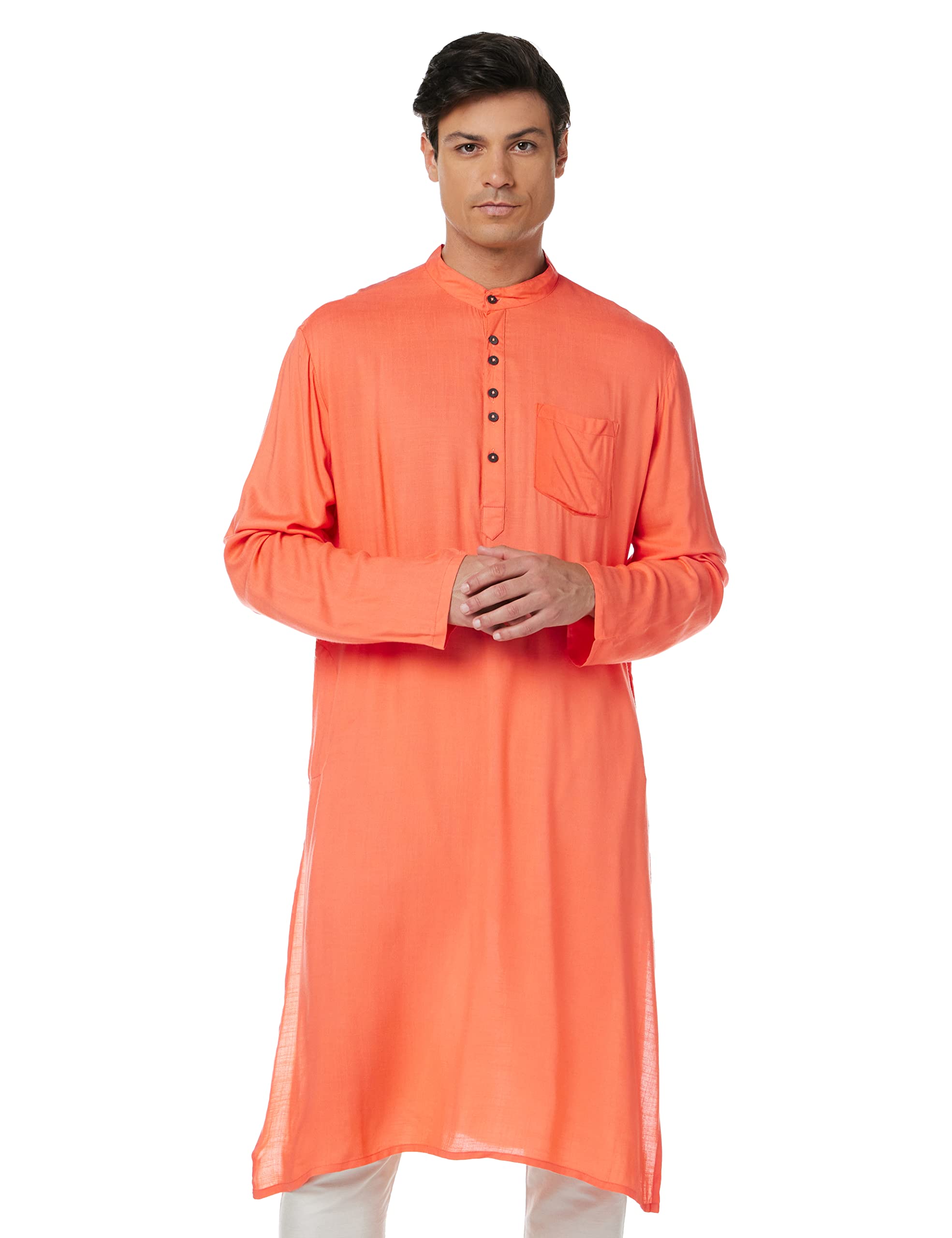 NayakMen's Cotton Regular Button Down Kurta