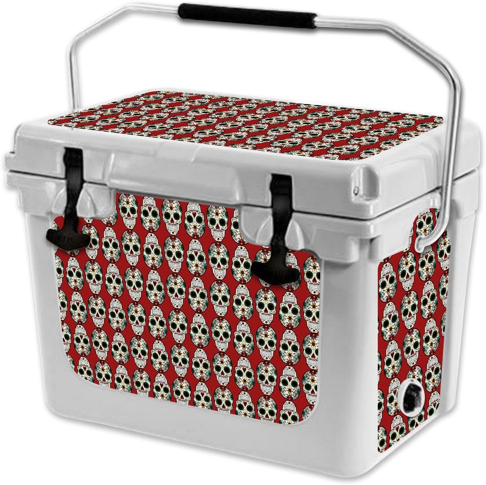 MightySkins (Cooler Not Included) Skin Compatible with RTIC 20 Cooler (2017 Model) - Sugar Skull | Protective, Durable, and Unique Vinyl Decal wrap Cover | Easy to Apply | Made in The USA