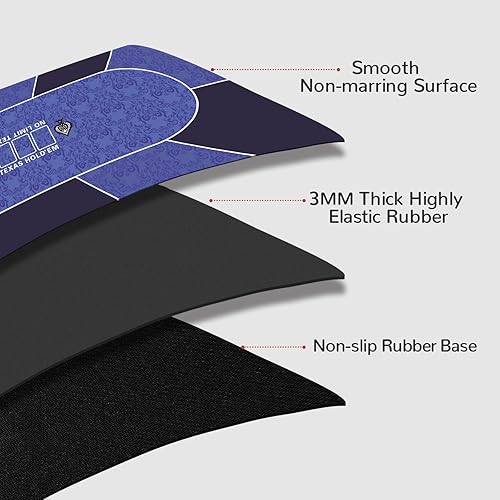 Miniatura 12 de Alfombrilla de póquer profesional impermeable, 8 jugadores de goma portátil Texas Hold'em Poker mesa de póquer con bolso con cremallera para jugar