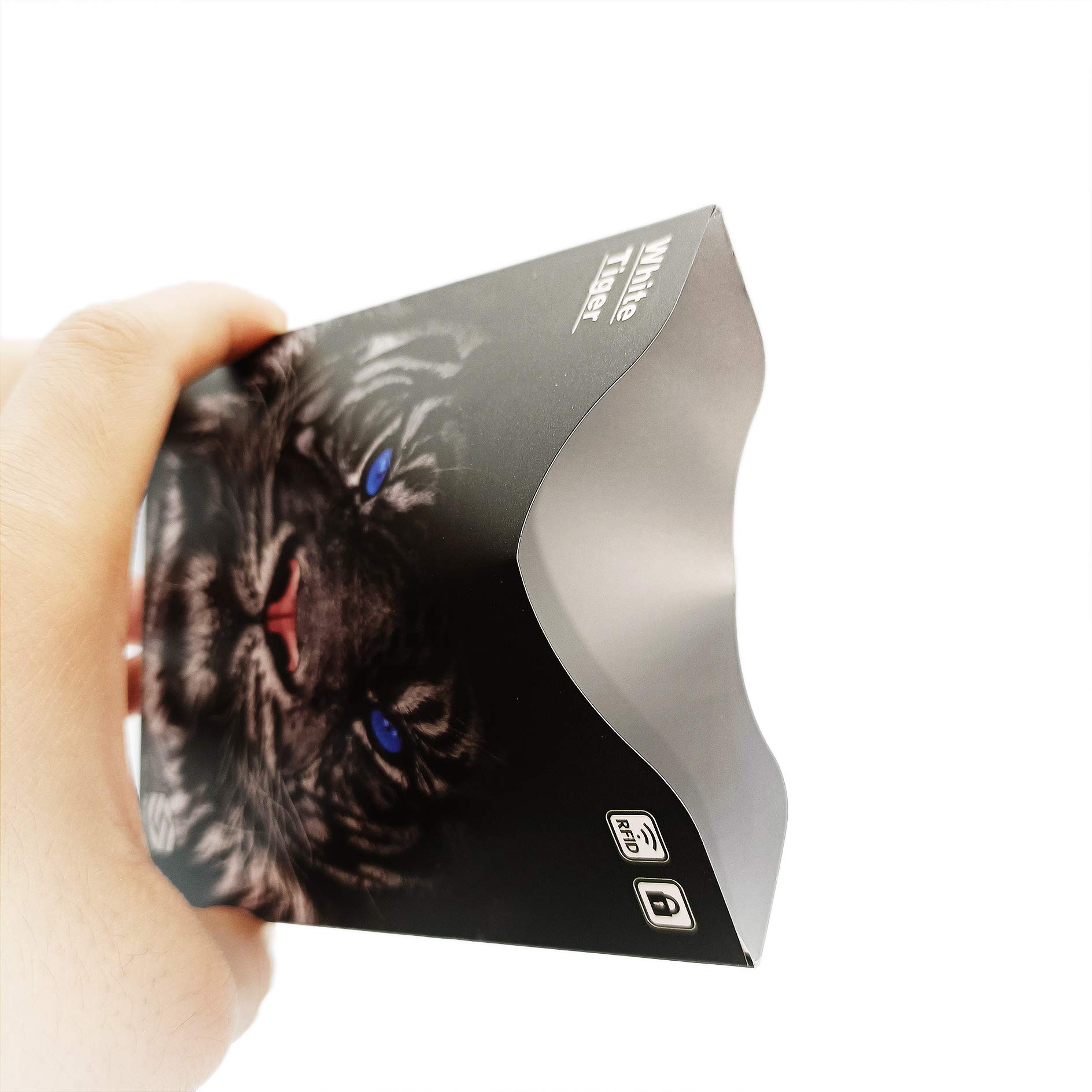 CARSLIFE 12 Fundas de Bloqueo RFID (9 Tarjetas de crédito y 3 Protectores de Pasaporte) Premium protección contra Robo de Identidad Fundas seguras Estuche de Viaje diseño Gato Gato Compacto