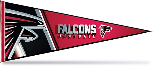 Rico Industries NFL Football Primary - Banderín de fieltro para pared, de 12 x 30 pulgadas, ideal para el hogar, dormitorio, decoración de cueva de