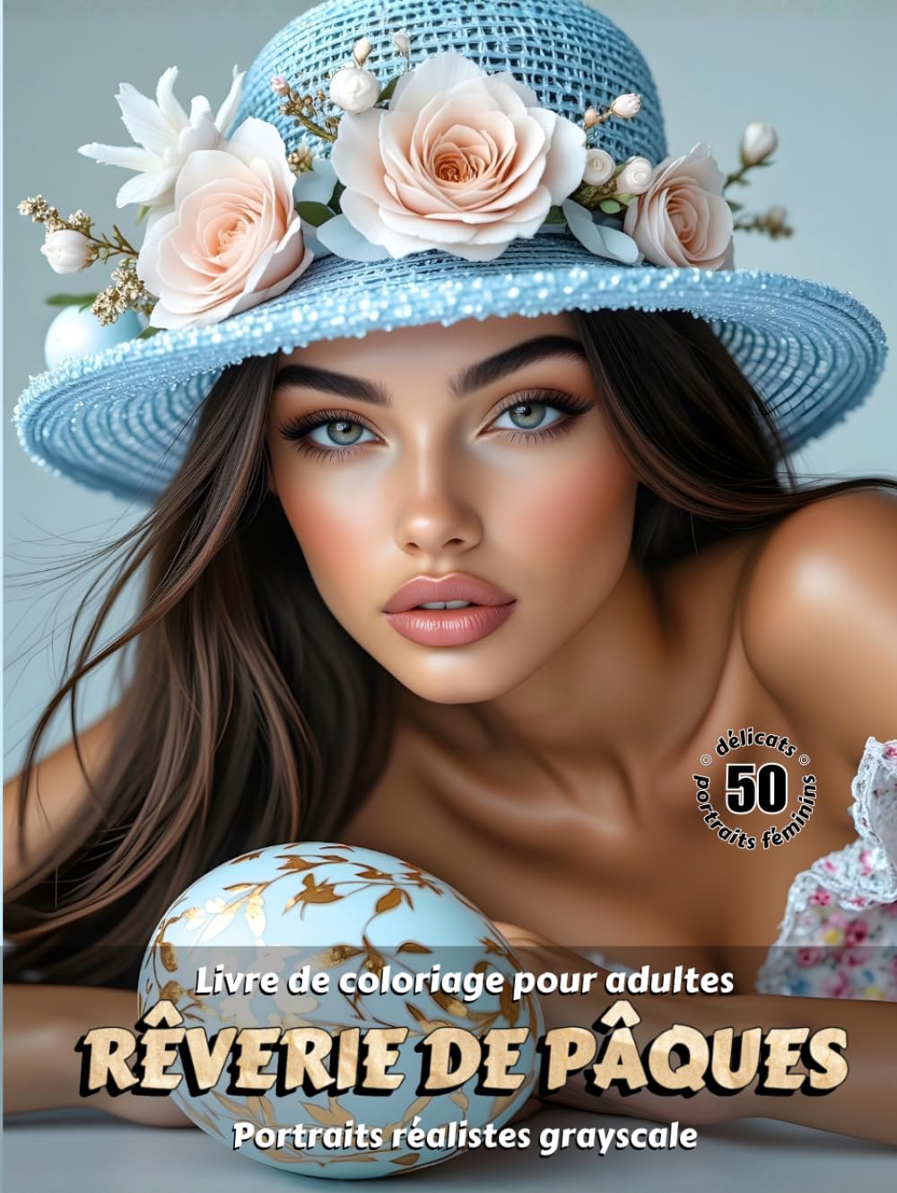 RÊVERIE DE PÂQUES – Livre de Coloriage pour Adultes | Portraits Réalistes de Pâques/Printemps en Niveaux de Gris | pour la Détente, la Créativité Consciente: Édition française (Aventures colorées)