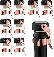 Vista 36 de WOTOR Champagne&Wine Bottle Stoppers Stainless Steel with Food Grade Silicone, Leak Proof Keep Fresh Reusable Saver, Cork Suitable for Wine, Silver
