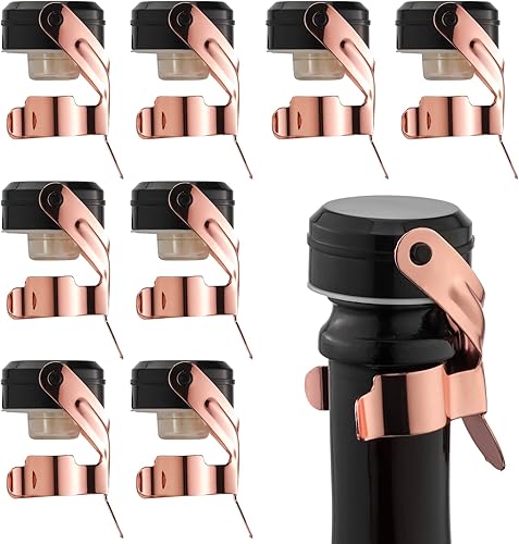 Vista 36 de WOTOR Champagne&Wine Bottle Stoppers Stainless Steel with Food Grade Silicone, Leak Proof Keep Fresh Reusable Saver, Cork Suitable for Wine, Silver
