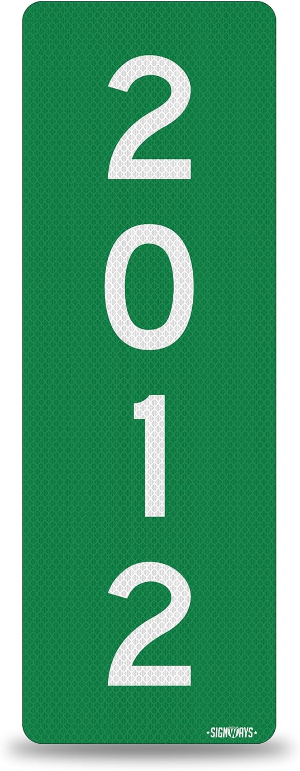 SignWays 911 Address Reflective Signs | Custom Double-Sided House Numbers | Seen Day & Night to Save Lives | Easy to Install Mailbox Driveway Curb | 3M Aluminum Weatherproof | Green 6x18” Made in USA