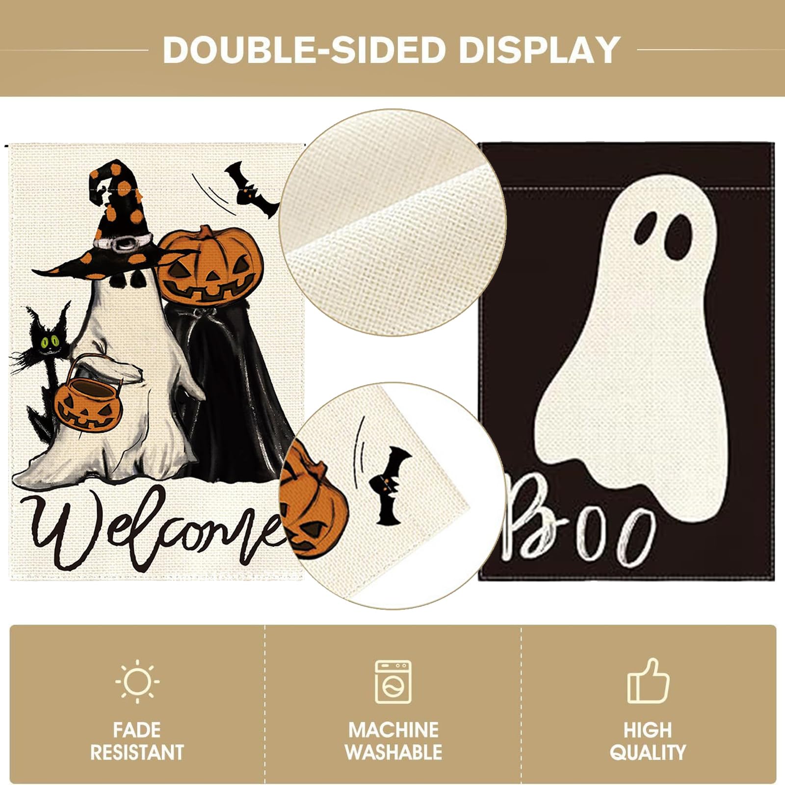 TYXHXTF 2 Pcs Halloween Garden Flag - Image 3