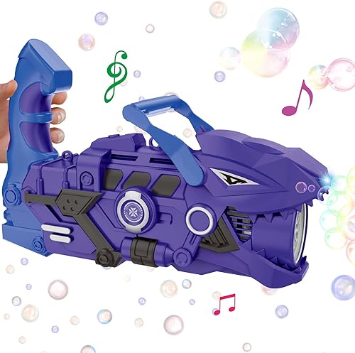Máquina de burbujas con pistola de burbujas, juguete soplador de burbujas para niños y niños pequeños con 2 botellas de solución de burbujas para