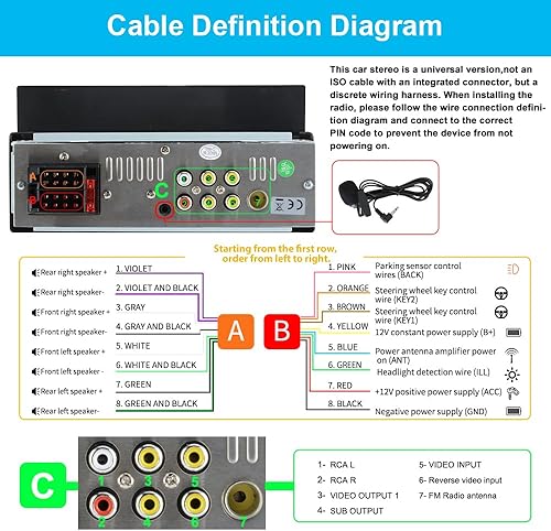 Miniatura 7 de Estéreo de coche de un solo DIN, CarPlay inalámbrico y Android Auto IPS pantalla táctil de 6.86 pulgadas con Bluetooth con cámara de respaldo,