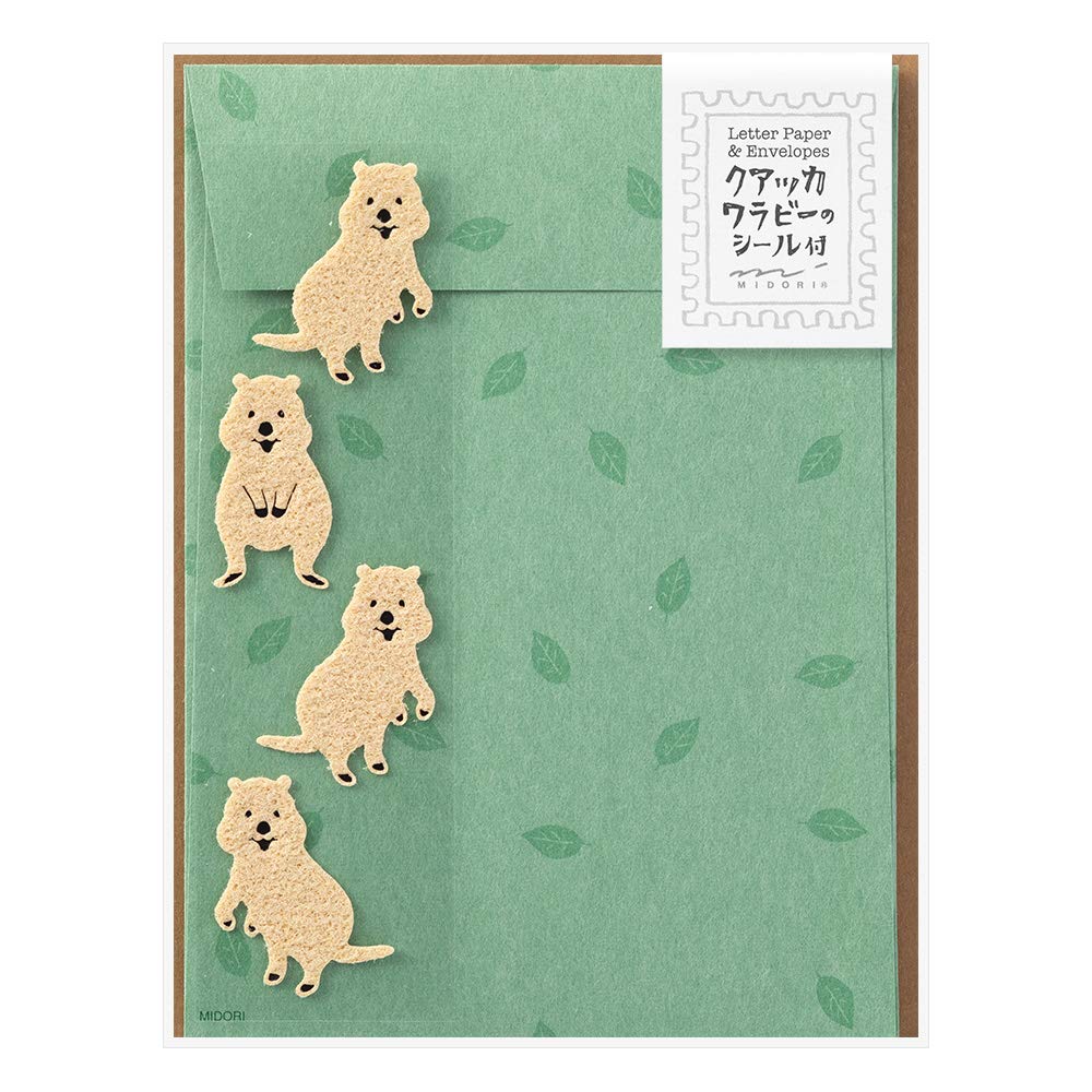 Midori　 WD80EFAX⑤ Midori 86759006 Letter Set, 759, Sticker Included, Quakka Rabbit