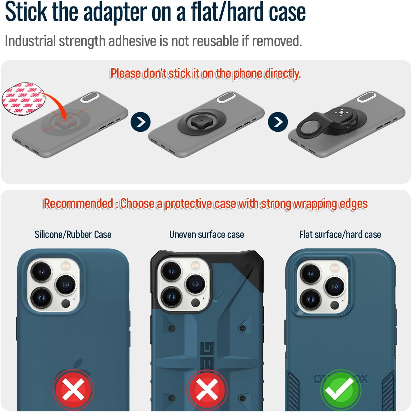 Bike Phone Mount,Mountain Bicycle Stem Cell Phone Holder,Universal Aluminum Handlebar Phone Clamp,MTB Road Bike Cycling Mobile Phone Clip,Quick Attach/Release 【Series C-2nd Gen】