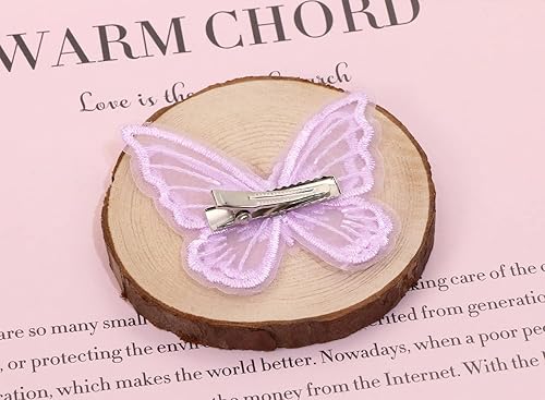 Miniatura 3 de Pinzas para el cabello de mariposa, diseño de ángel Penta, 6 unidades, bordado de encaje, flor y mariposa, accesorios para el cabello de boda,