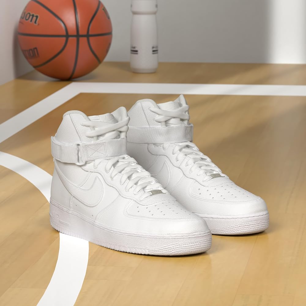 mens white nike high top shoes