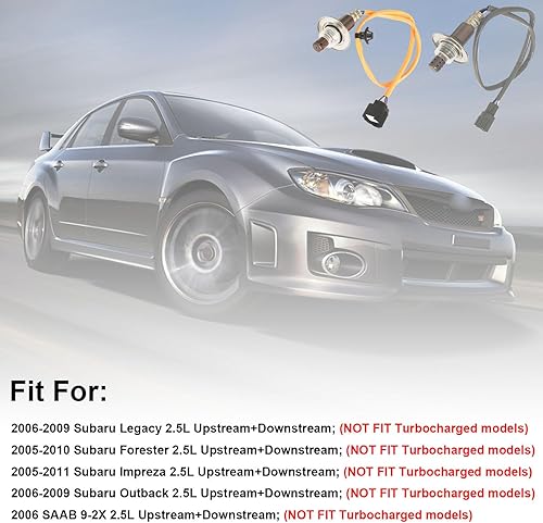 Miniatura 2 de Sensor de oxígeno O2 234-9123 aguas arriba y aguas abajo 234-4445 compatible con Subaru Legacy Outback 2006-2009, apto para Impreza 2005-2011,