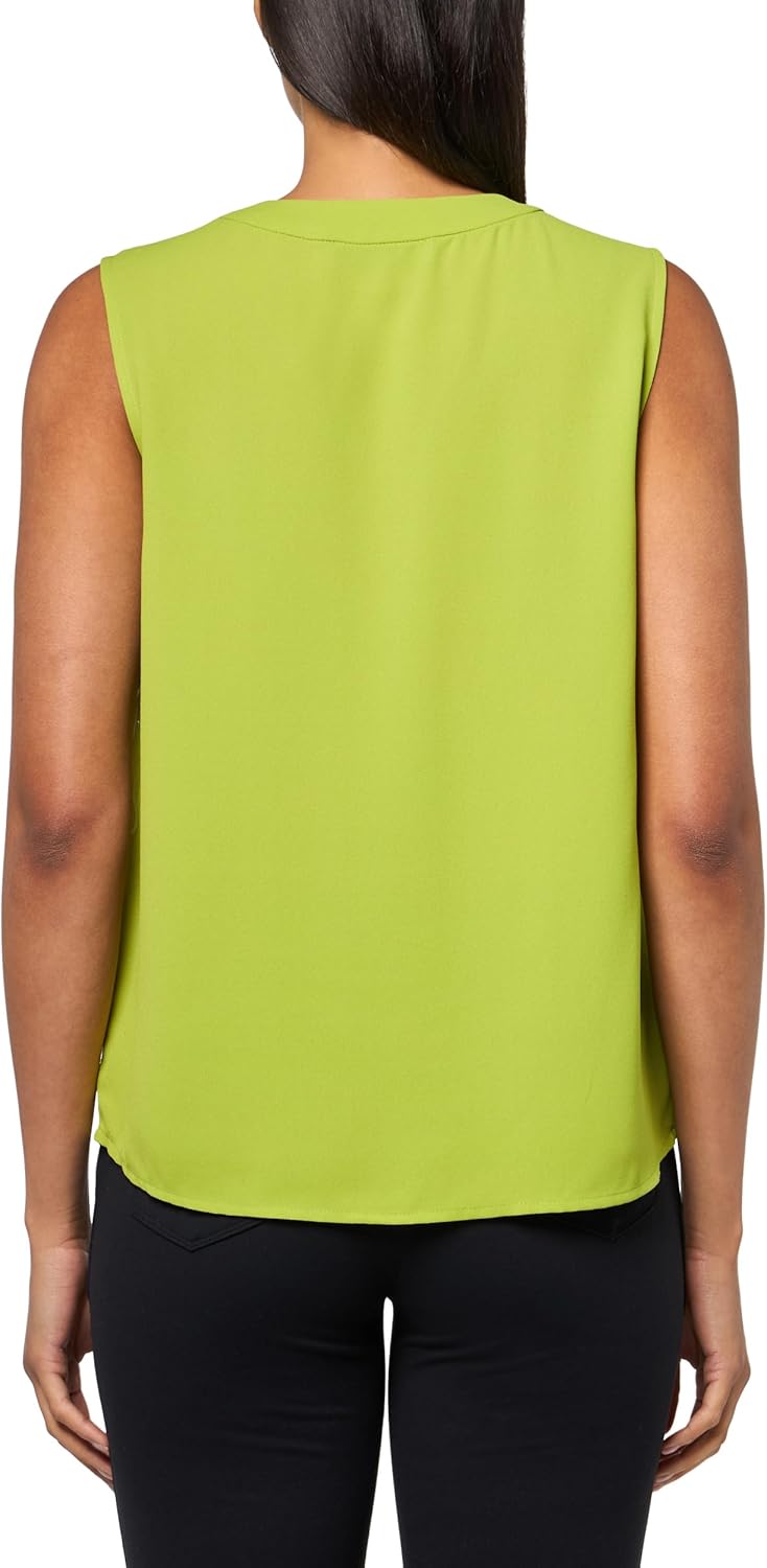 Kasper Womens V Neck Sleeveless Blouse - Image 2