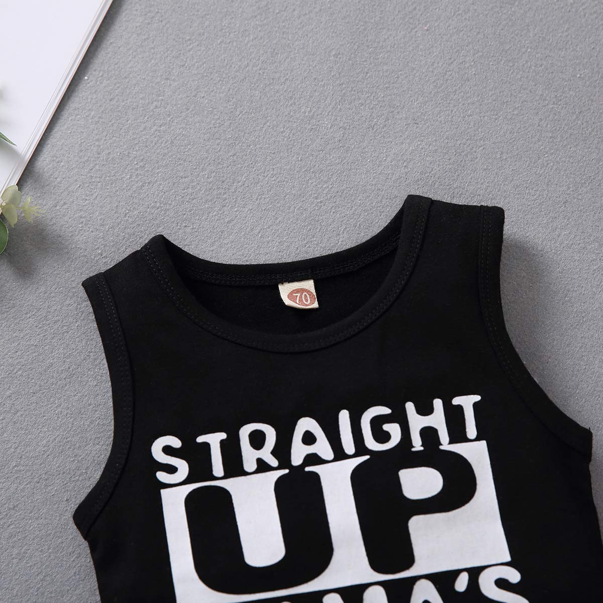 Toddler Infant Baby Boy Mamas Boy Letter Sleeveless Shirt Stripe Shorts Jogger Summer Clothes Outfit Set (12-18 Months,Black)