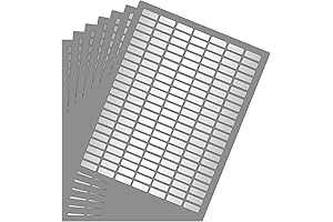 Metallic Labels 1078 Pack Printable Sticker Paper Sheets for Printers in Silver