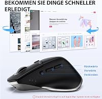 iClever Vezeték Nélküli Bluetooth Egér - Újratölthető, Ergonomikus, 3 Eszközhöz Csatlakoztatható, 5 DPI Beállítás, Csendes Kattintás, Ezüst- 5