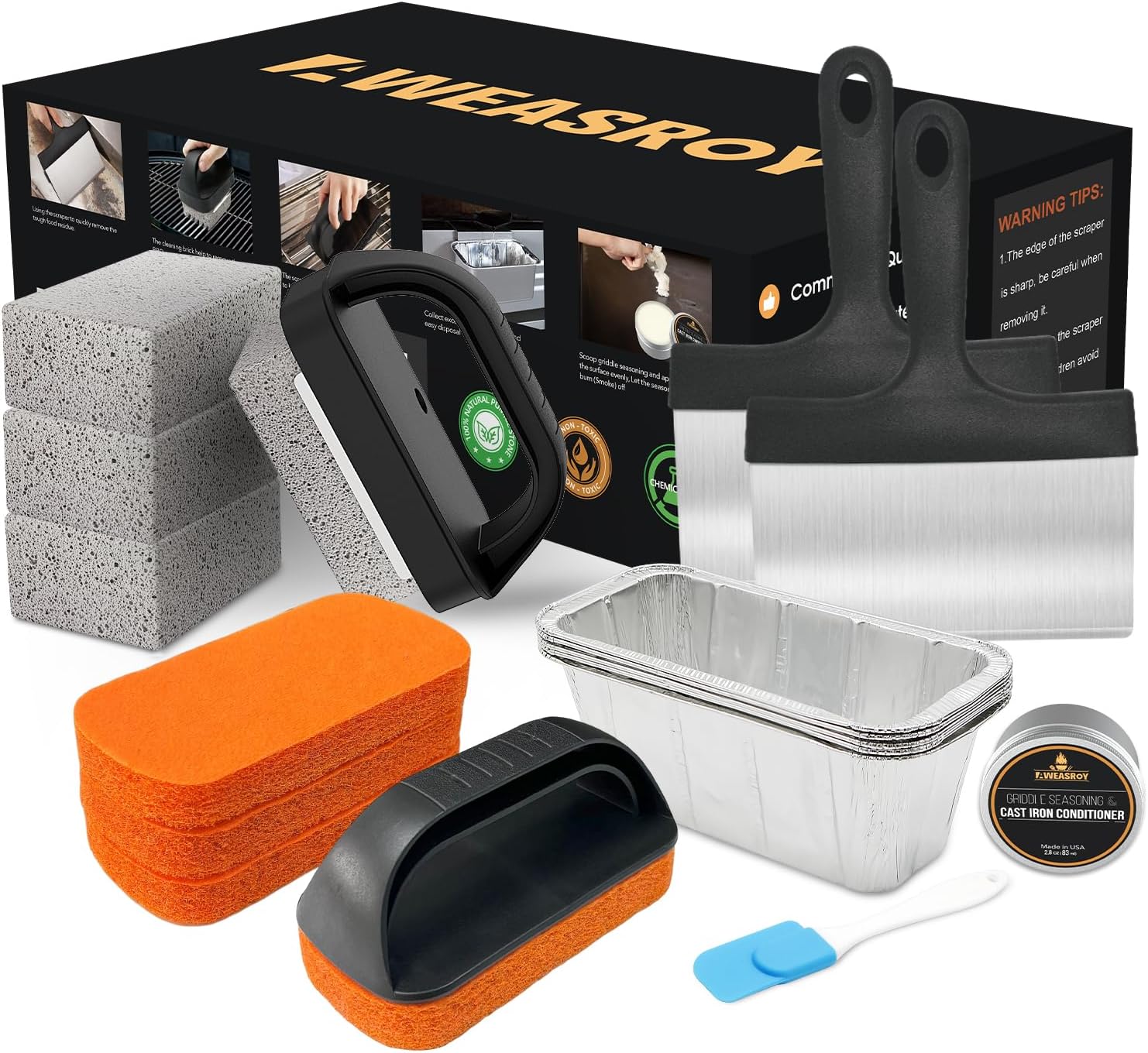 Griddle Cleaning Kit for Blackstone 19 Pieces, Flat Top