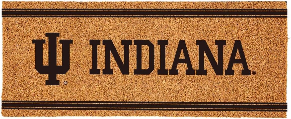 Team Sports America NCAA Indiana University Coir Doormat 36"x24", Official Full Color Team Logo, Extra Large Front Door Mat, Outdoor Indoor Entrance Rug, Non-Slip Welcome Mat for Porch Patio