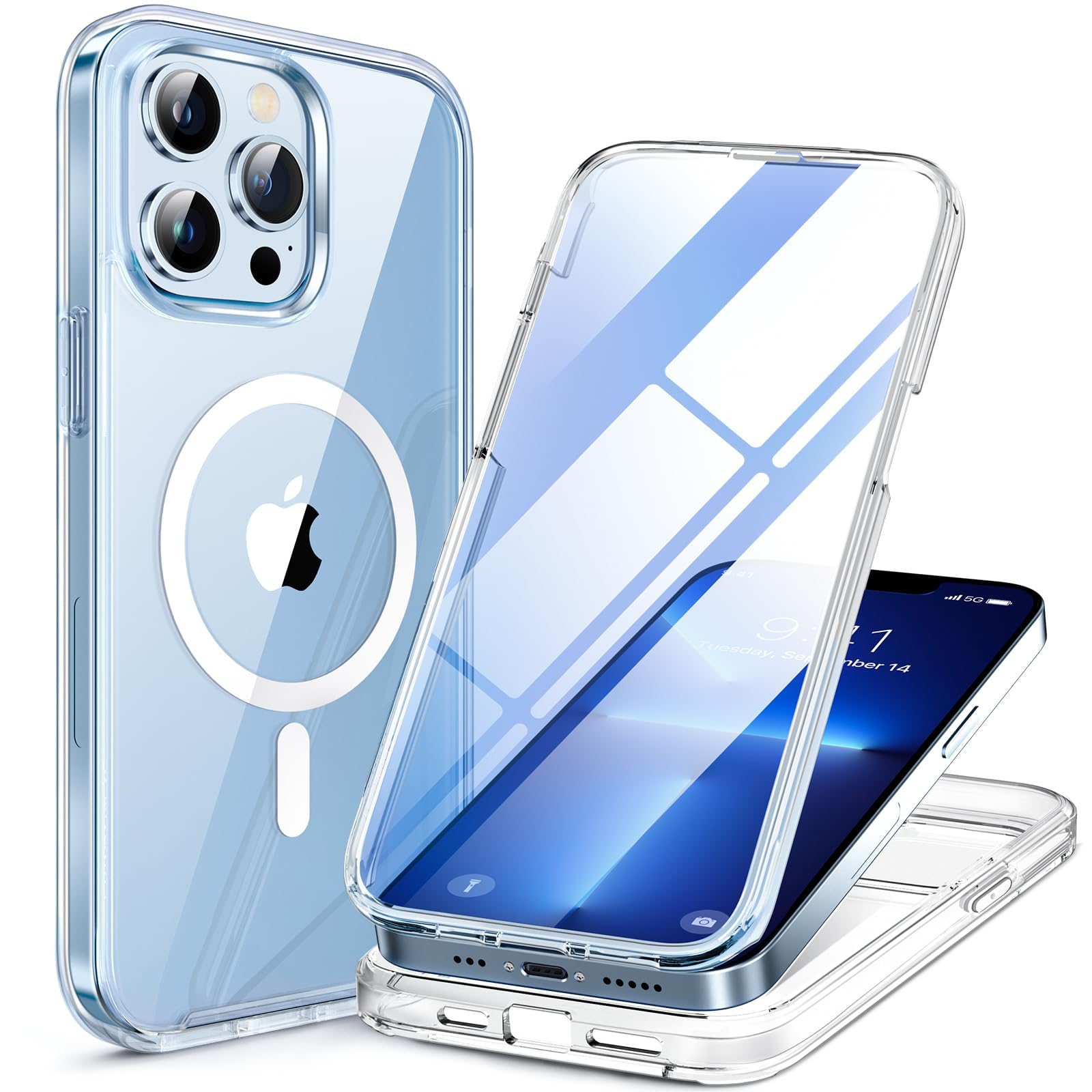 Miracase Magnetic Case for iPhone 17 Case, [Bubble Free] Built-in Glass Screen Protector+ [New Camera Control Button], Full Body Bumper Compatible with MagSafe, Drop Proof 17 Cover,6.3-inch (Black) — view 55