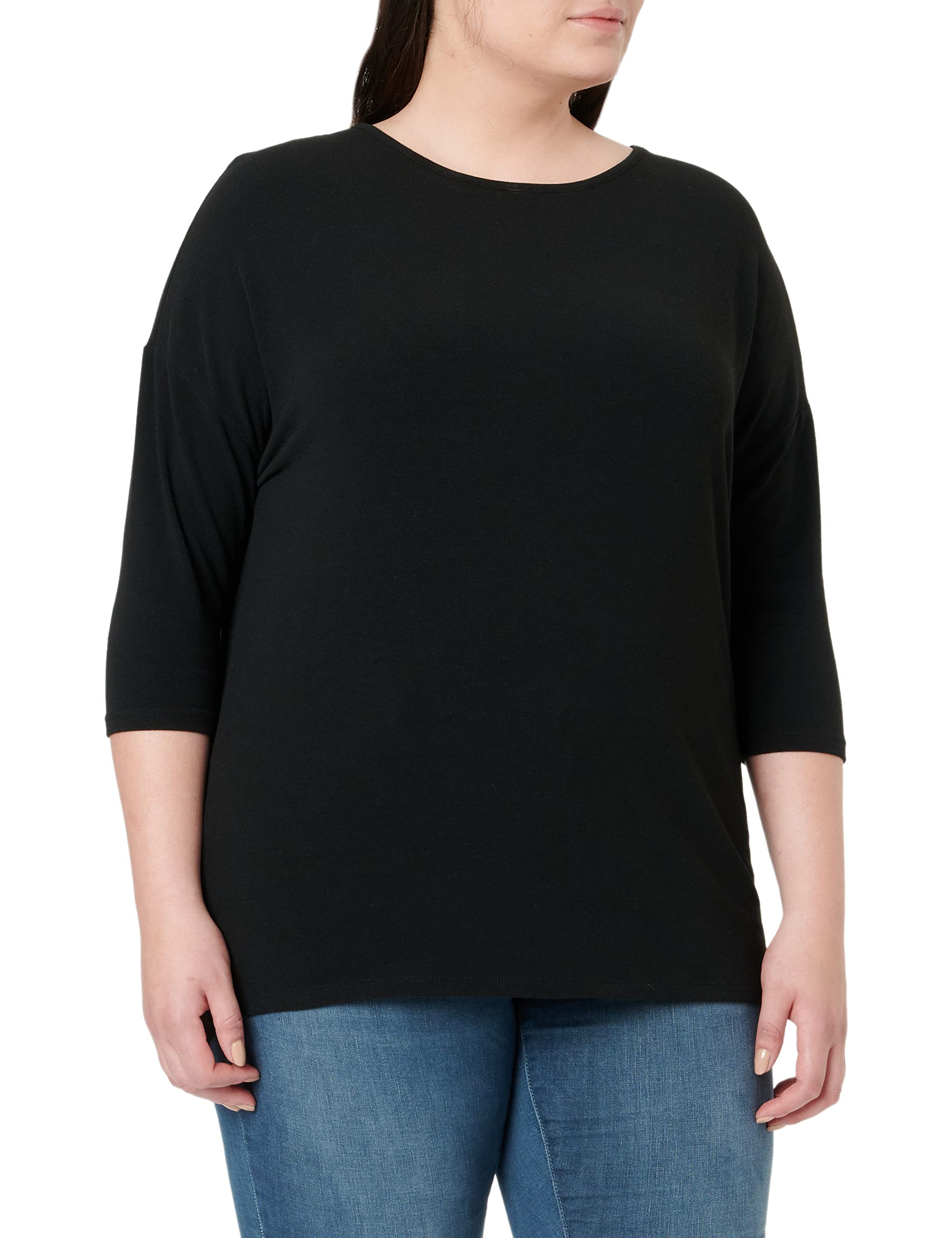 ONLY CARMAKOMA Women's Carlamour 3/4 Top JRS Noos Vest, Black, S-42/44