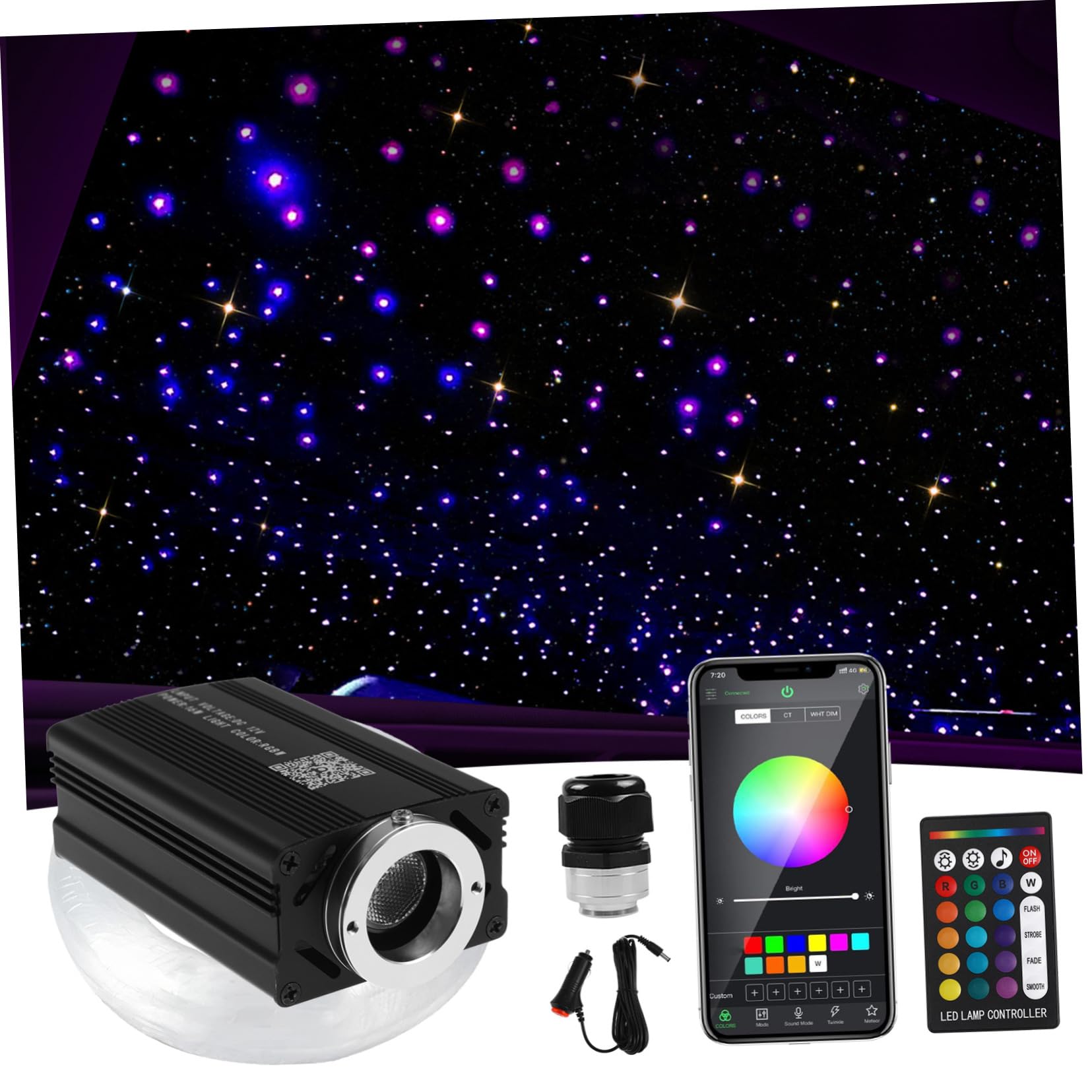 Amazon.co.jp: CHILDWEET スターライトキット 500Pcs 車用ヘッド