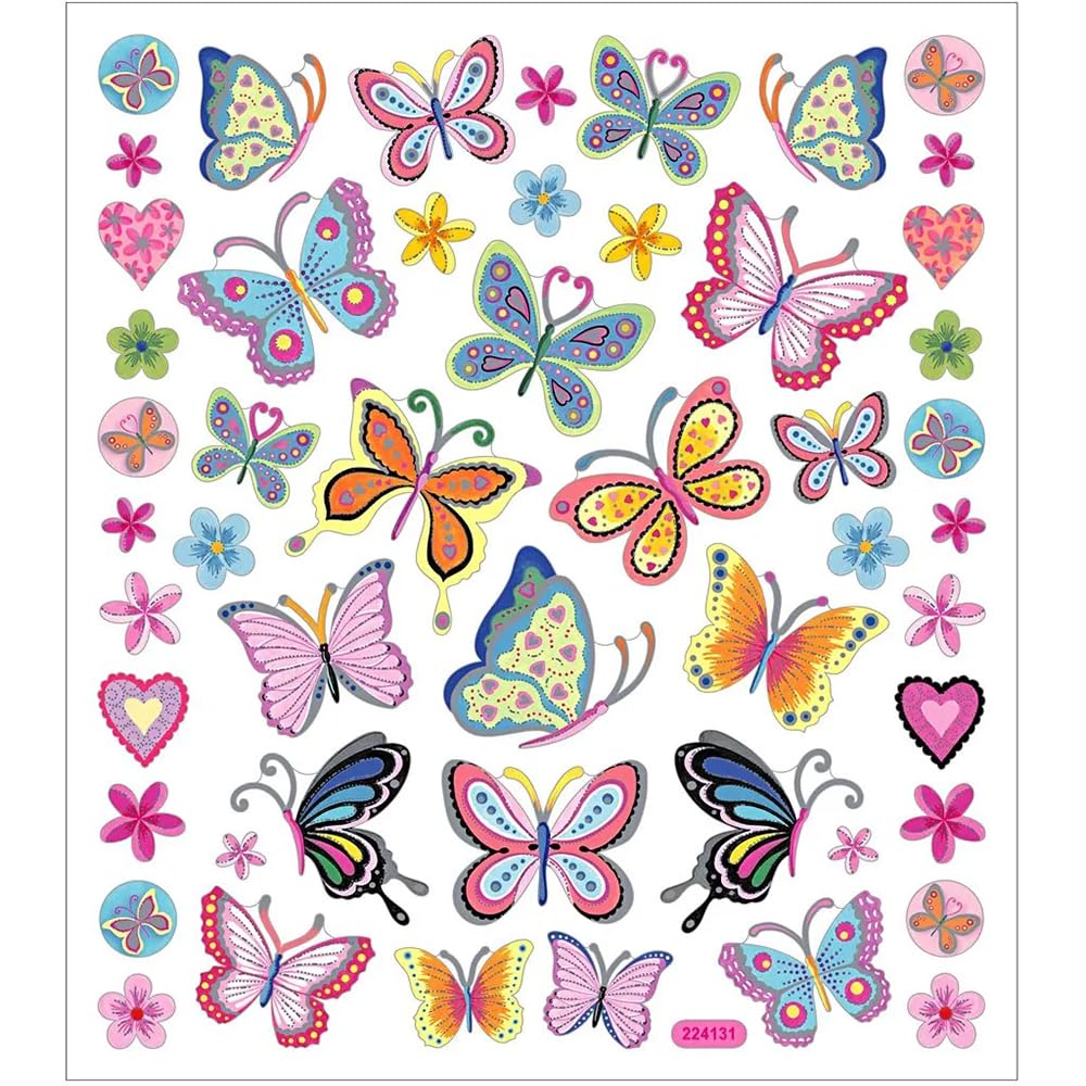 Crafty Capers Butterflies | Sheet Of Foiled Stickers