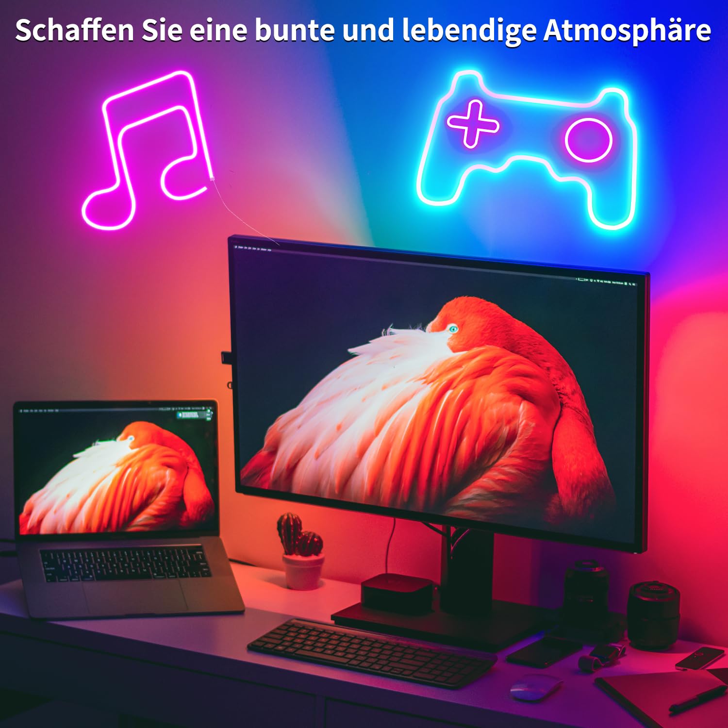 segrass 15M LED Neon Cuerda Control con App/Mando a distancia | Tira de cuerda LED flexible, varios modos, IP65 para exteriores, luces de neón RGB, impermeable, sincronización de música